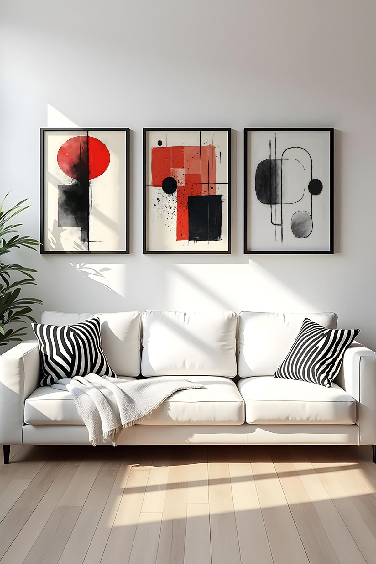 Ukrasna uokvirena MDF slika (3 komada) EMMA