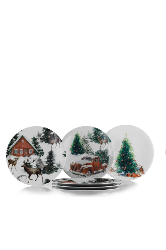 Set za posluživanje kolača (6 komada) 569, Višebojno