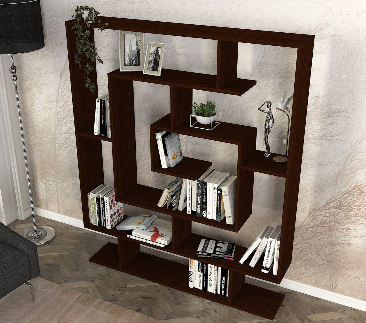 Polica za knjige, Wenge, Sarmaşık - Wenge