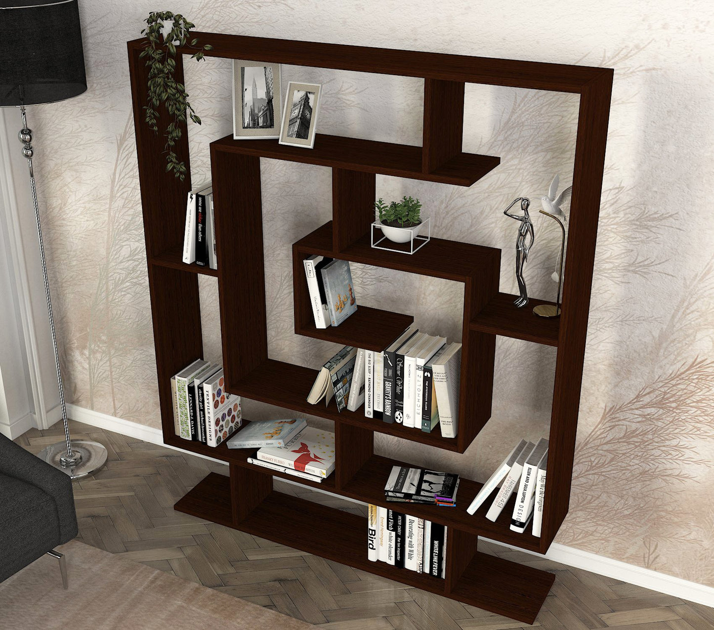 Polica za knjige, Wenge, Sarmaşık - Wenge
