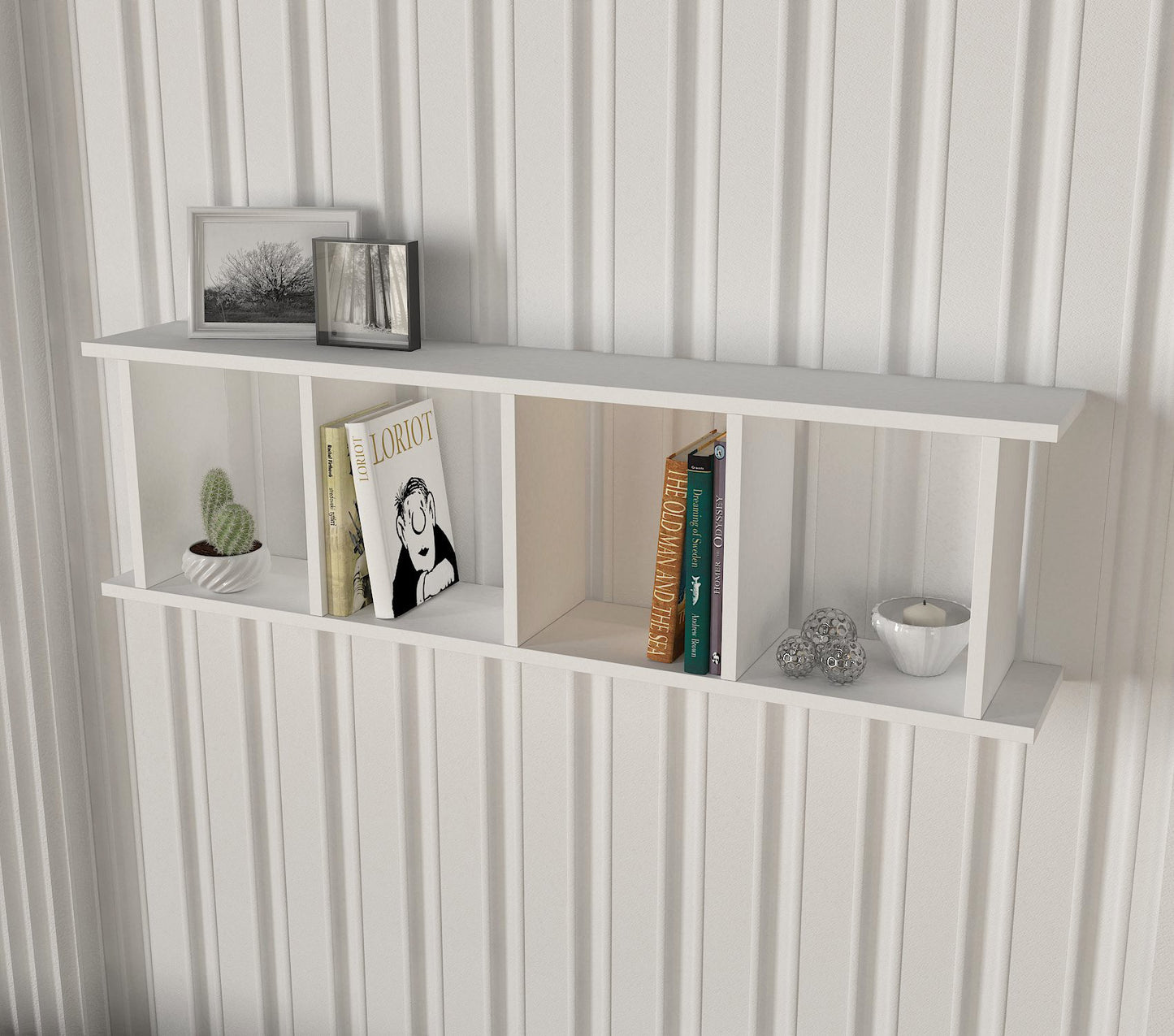 Polica za knjige, Bijela boja, Snow - White