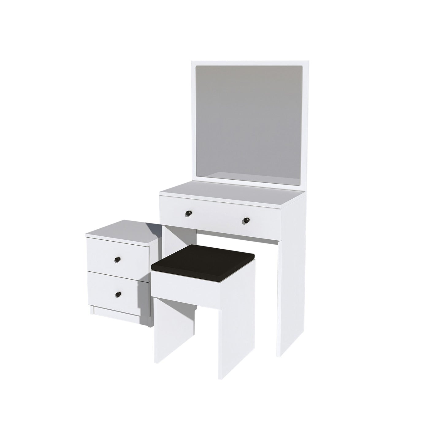 Stol za šminkanje, Bijela boja, Nice - White