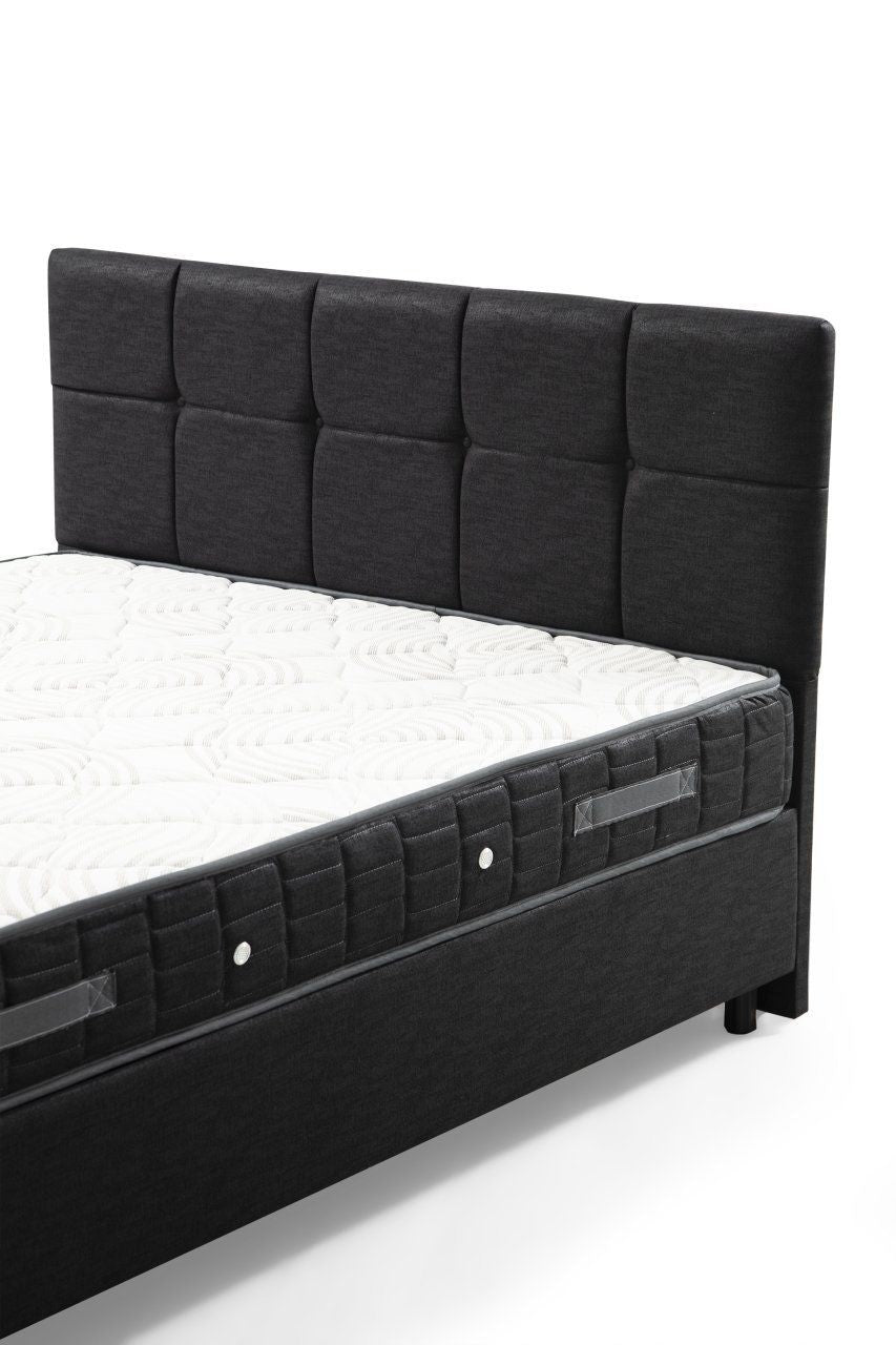 Dvostruki madrac, baza i uzglavlje, Vitalia Set 160 x 200 - Anthracite