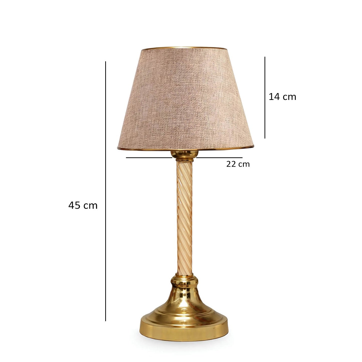 Stolna lampa METAL bež, 100% PVC- metal, visina 45 cm, 22 x 14cm, duljina kabla 150 cm, E27 60 W, AYD-2982