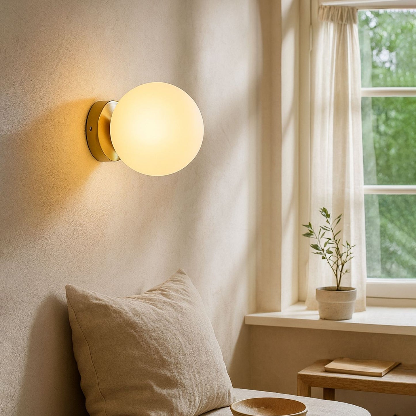 Zidna lampa 804, bijela, antikna