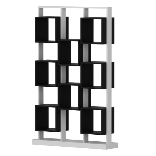 Polica za knjige, Edge - White, Black