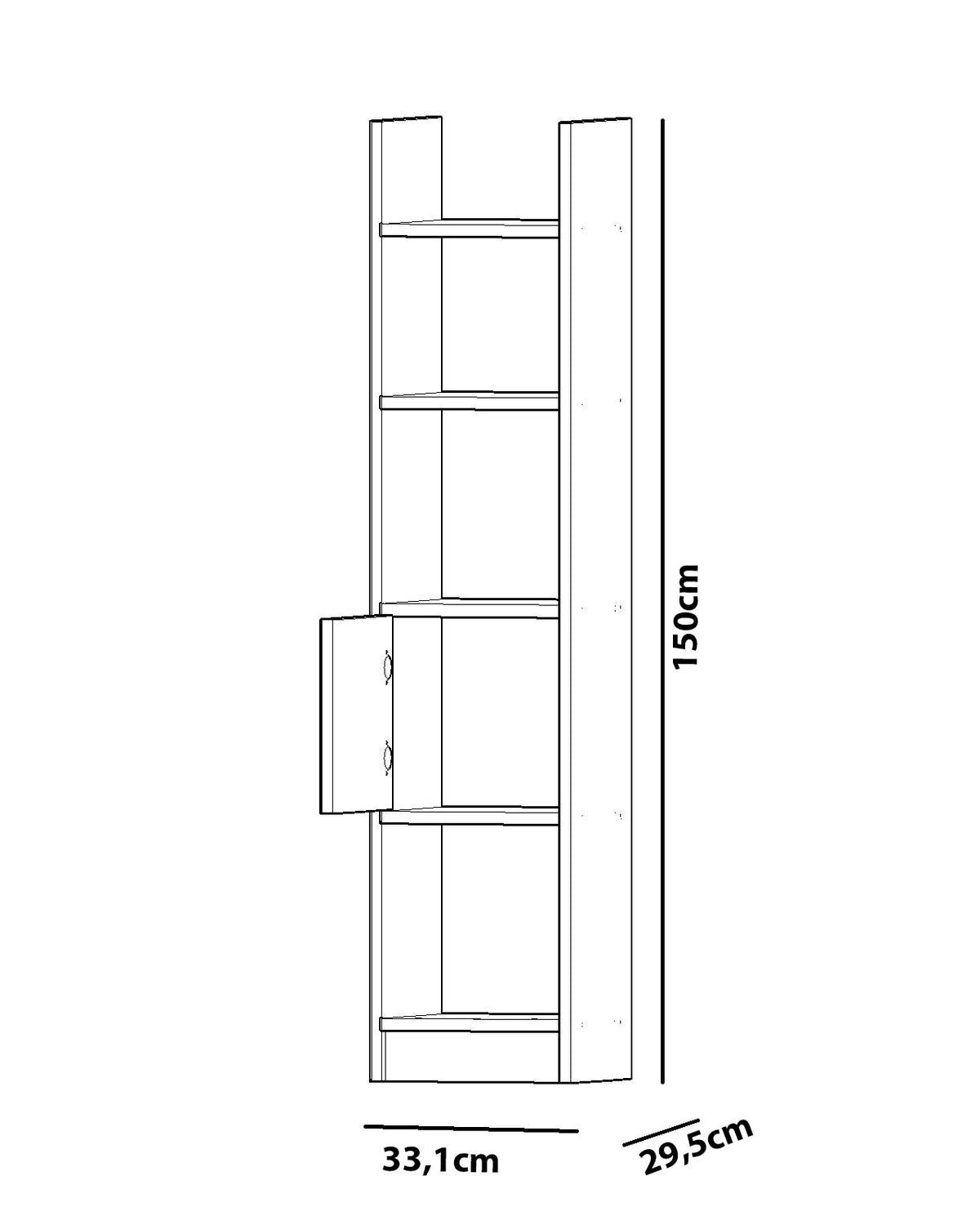 Polica za knjige, Esbi 103 - White
