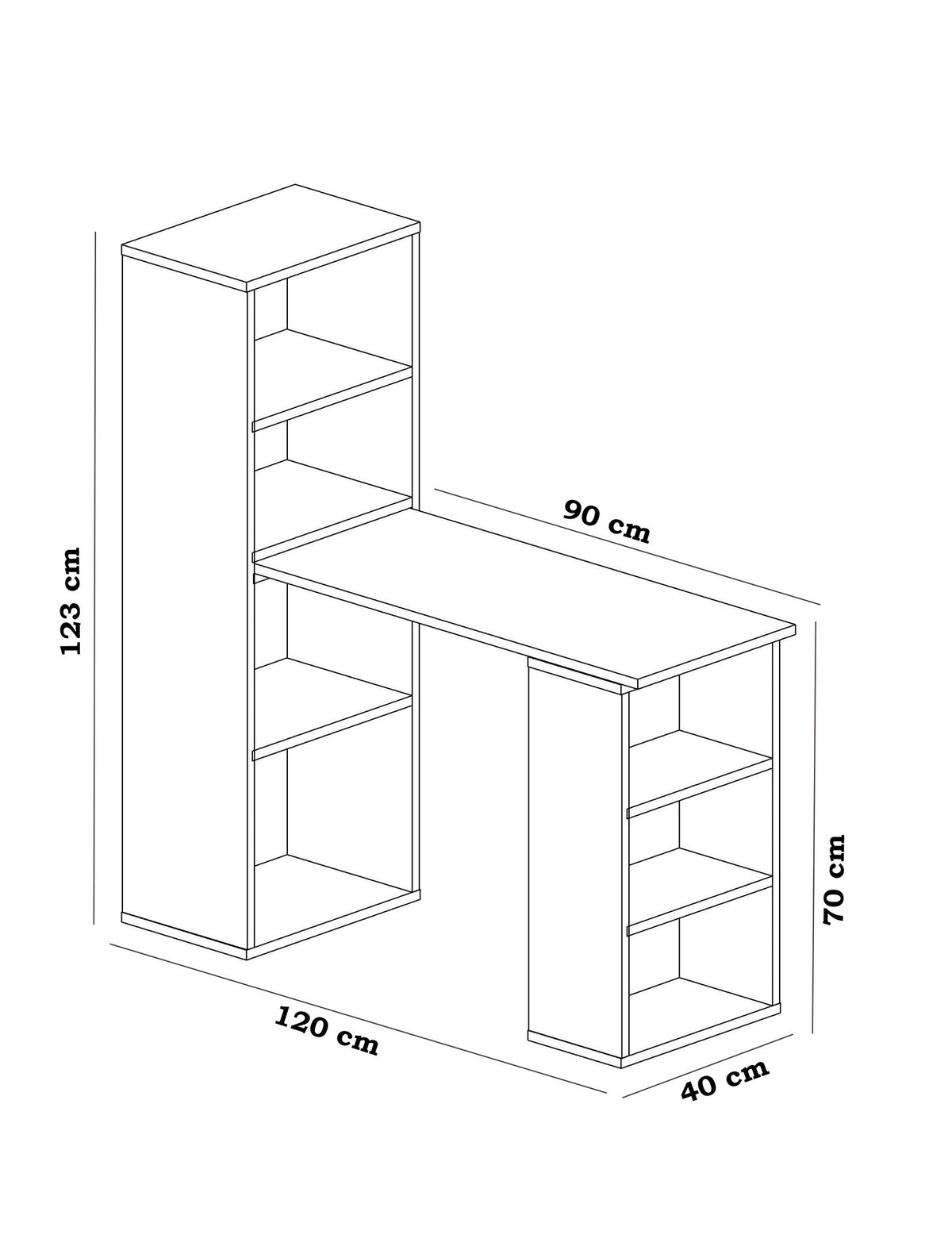 Studijski stol, Last - White
