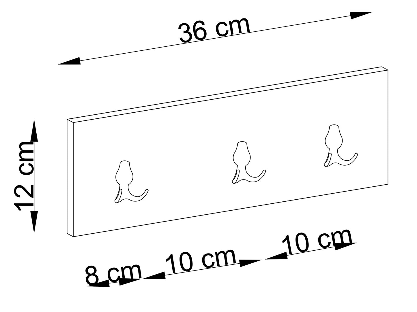 Zidne kukice za vješanje odjeće ADELYNN