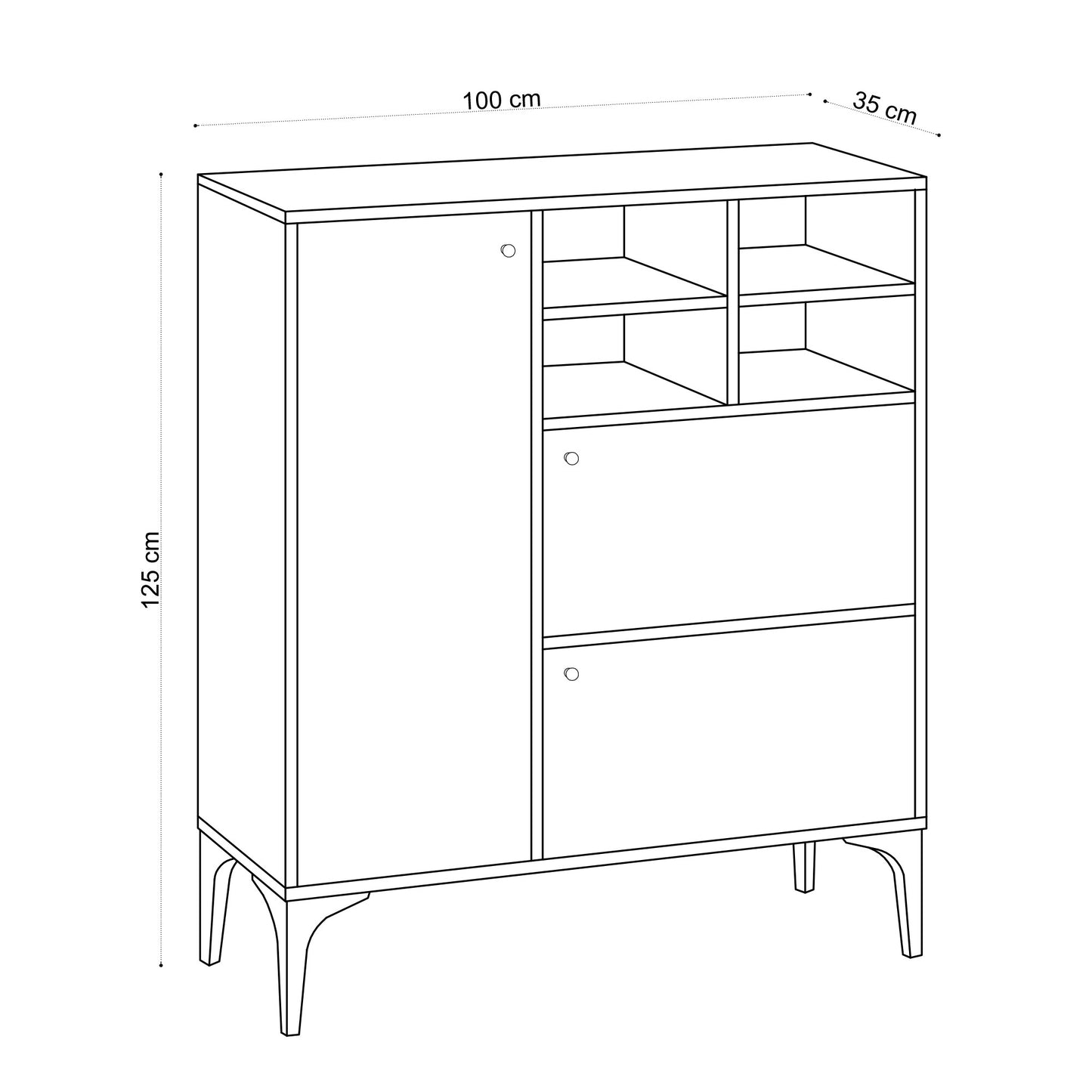 Komoda, Hrast safir, Ewa - Sapphire Oak