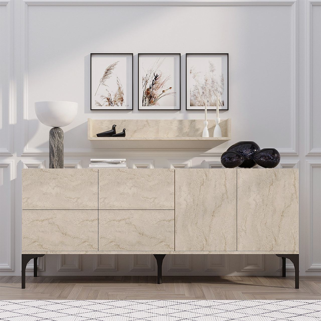 Komoda STELLA, boja Travertine