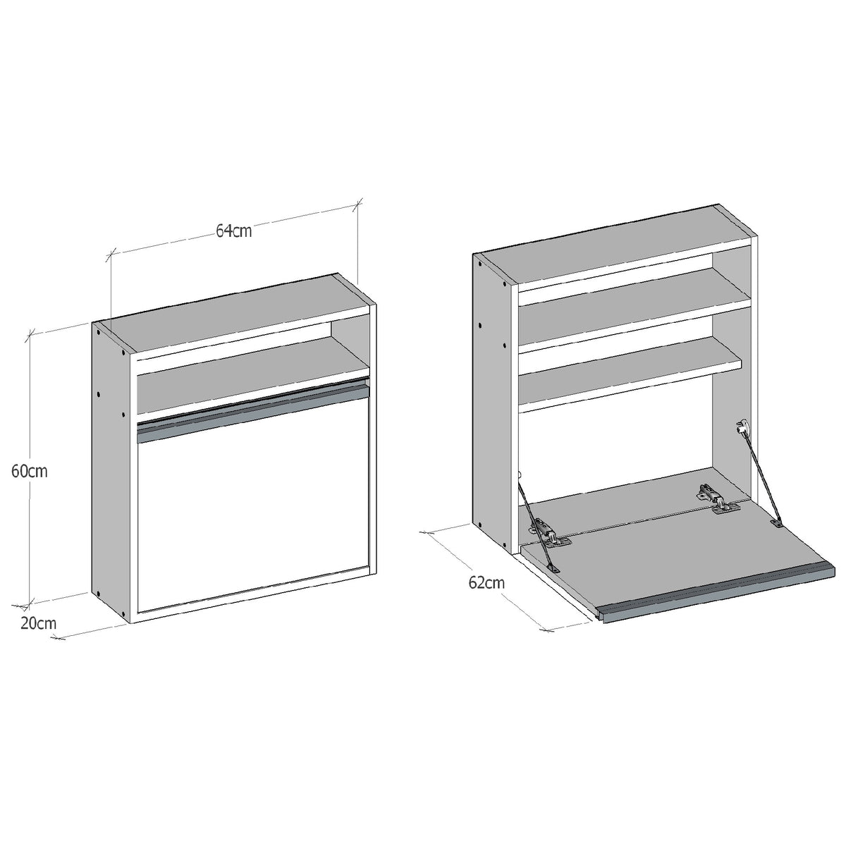 Radni stol, Bijela boja, Optimum - White