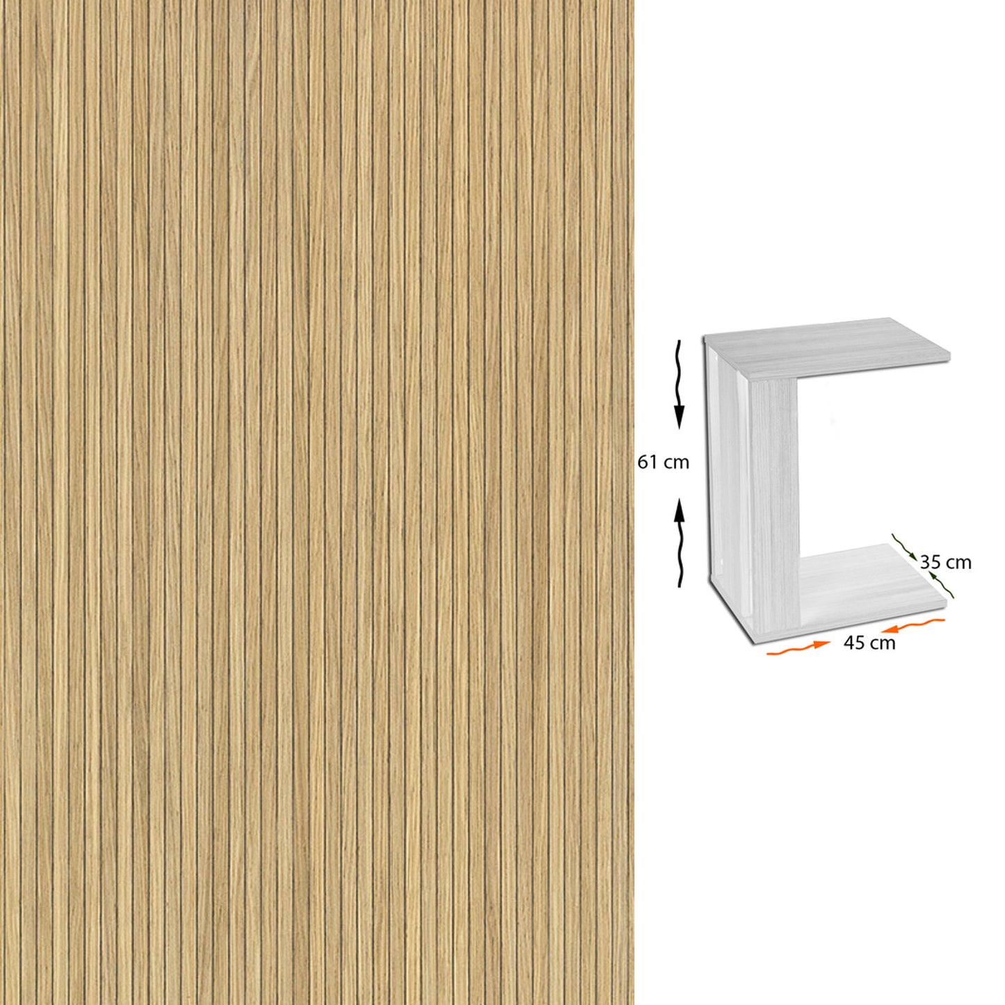 Bočni stol, Single - Bamboo