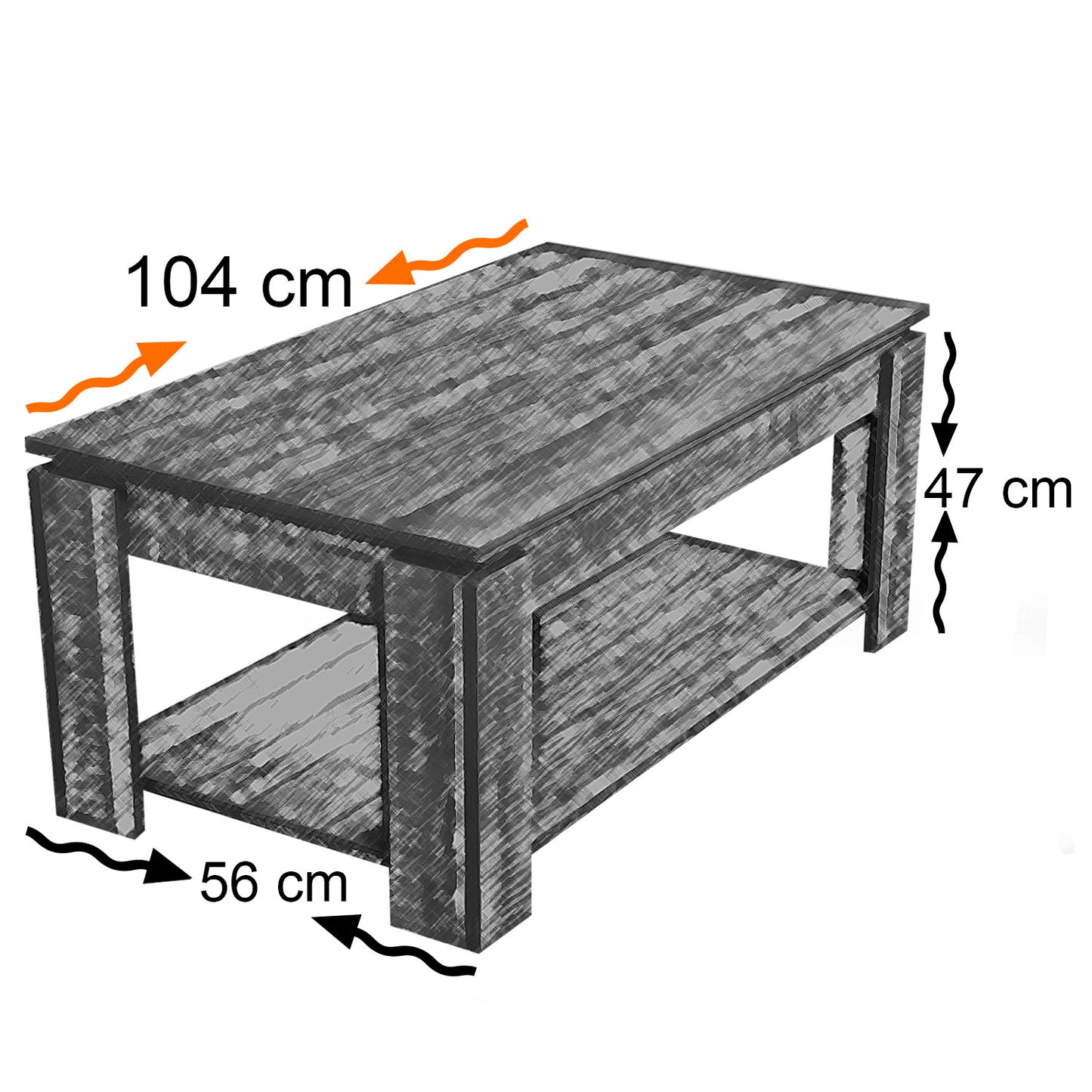 Stolić za kavu, Shelf - Light Oak