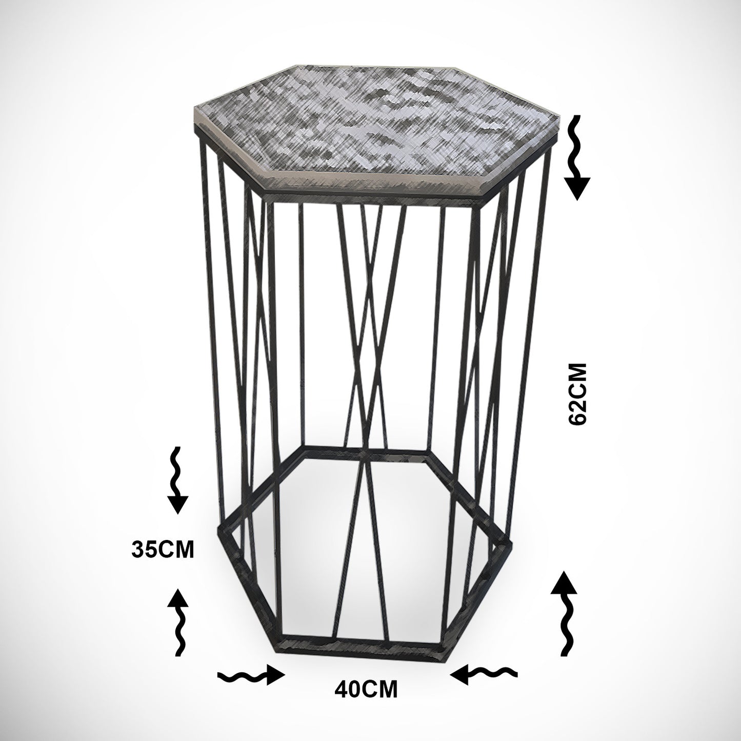 Bočni stol, Cetrus - Glass