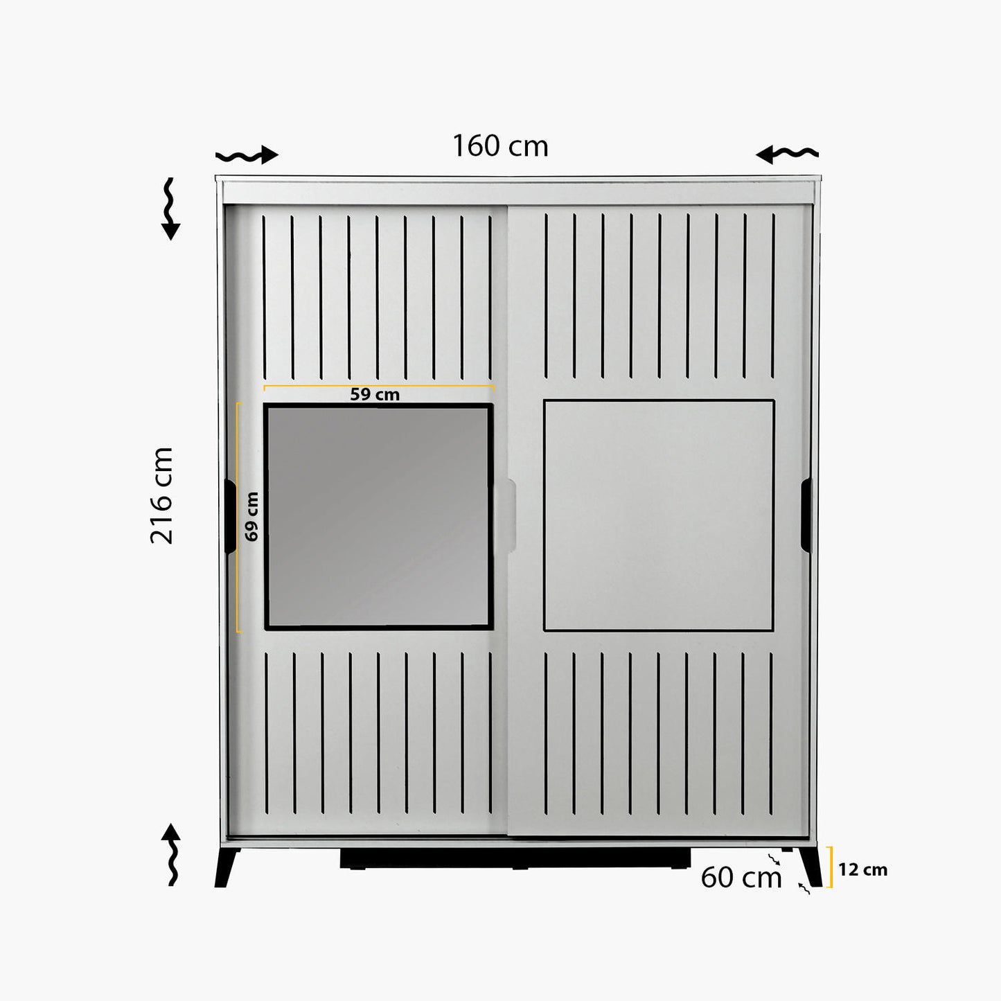 Garderoba, Pasific Home Fuga - 160 Ceviz Dolap