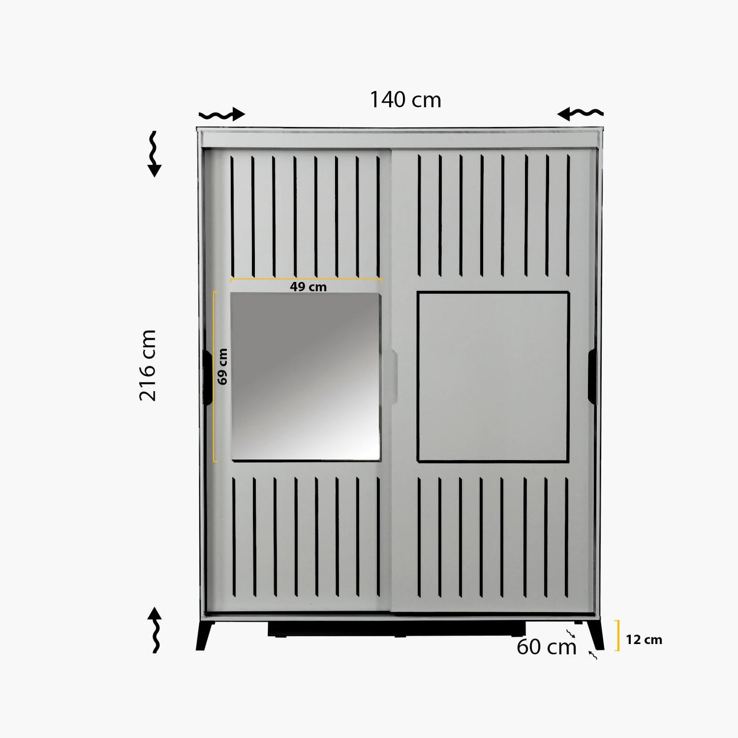 Garderoba, Pasific Home Fuga - 140 Ceviz Dolap