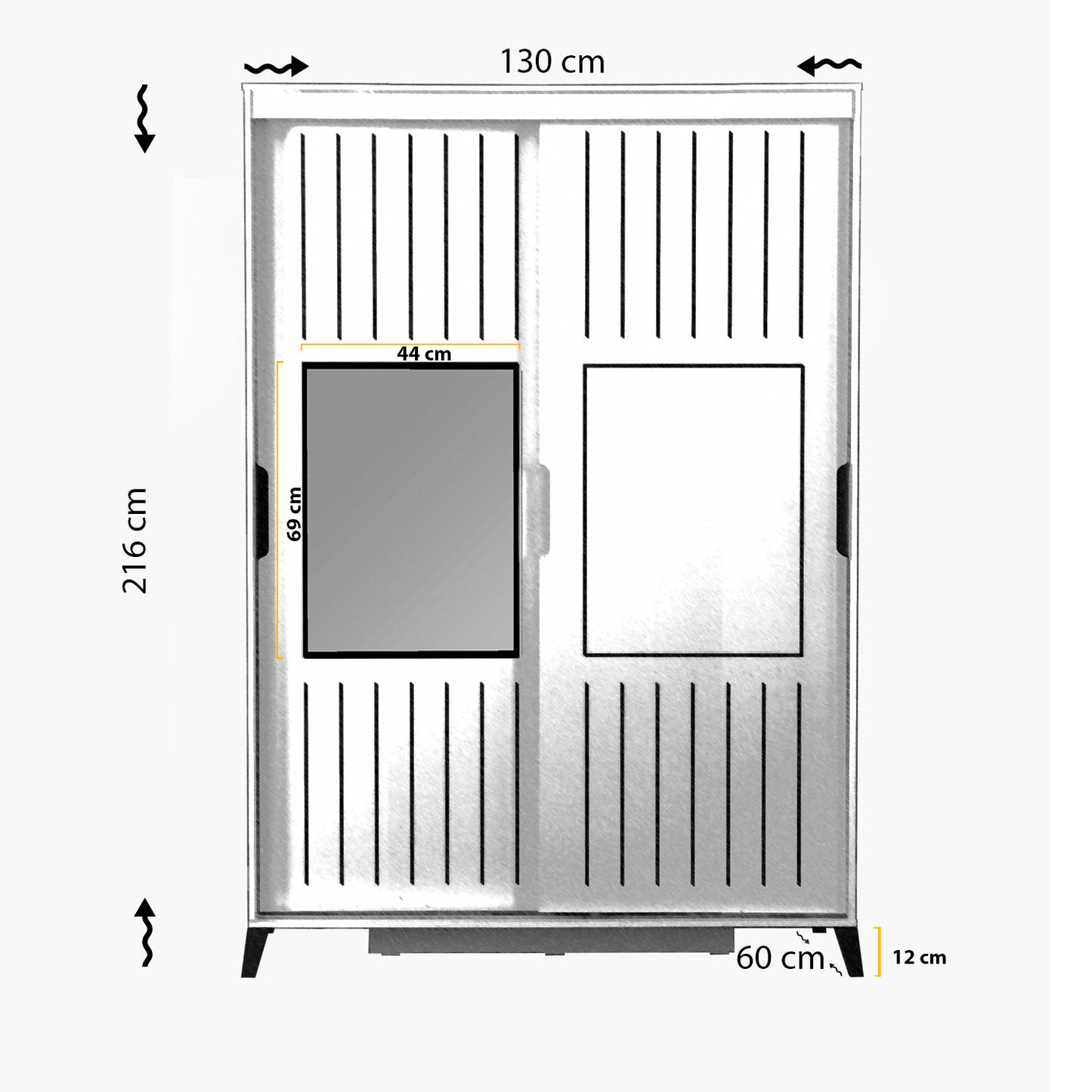 Garderoba, Pasific Home Fuga - 130 Ceviz Dolap