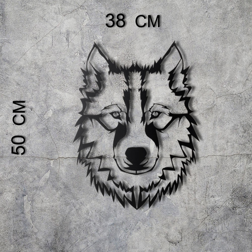 Metalna zidna dekoracija, Wolf v11