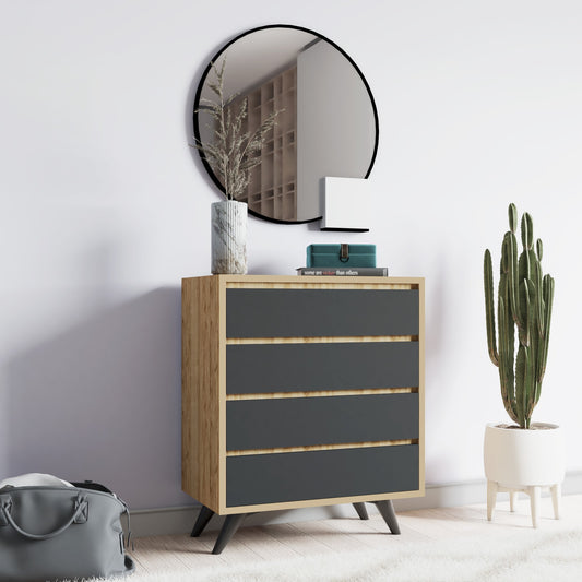 Komoda, Suvera - Oak, Anthracite