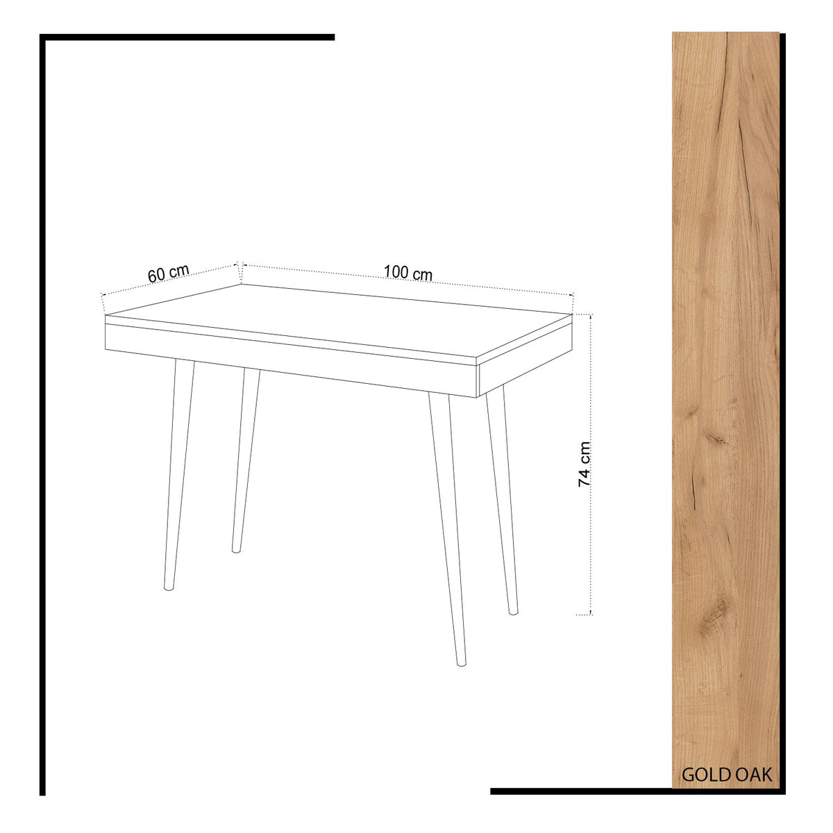 Studijski stol, Valencia - Oak