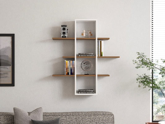 Zidna polica, Ardo - Walnut, White