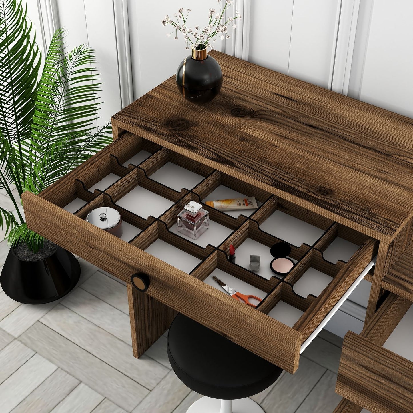 Stol za šminkanje, Lizbon 546 - Walnut