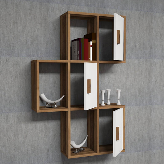 Zidna polica, Flora - Walnut, White