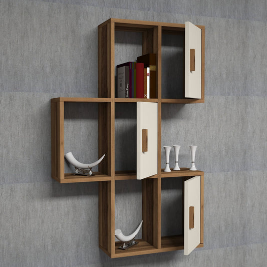 Zidna polica, Flora - Walnut, Cream