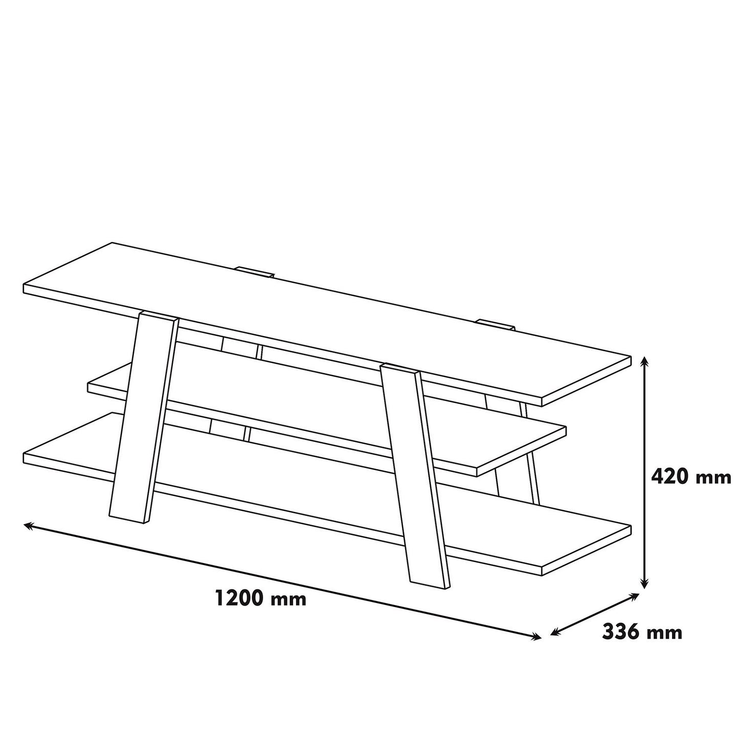 Stalak za televizor, Flower - Walnut, Cream