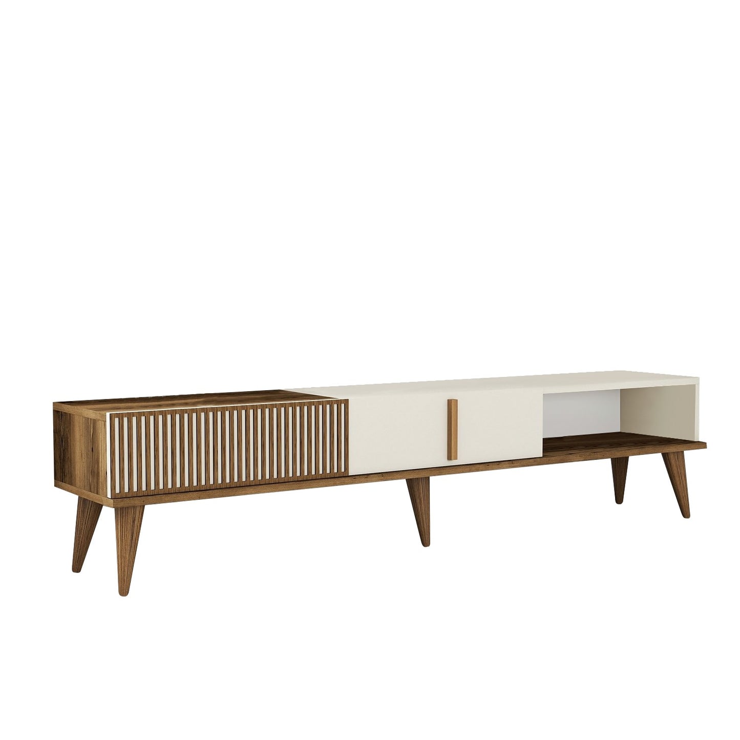 Stalak za televizor, Milan Alt - Walnut, Cream