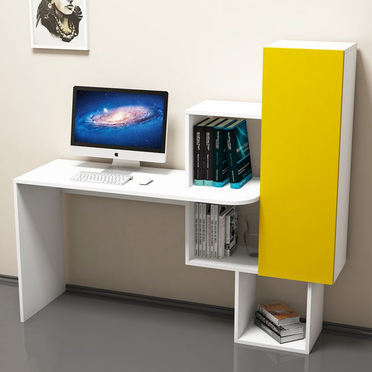 Studijski stol, Açelya - White, Yellow