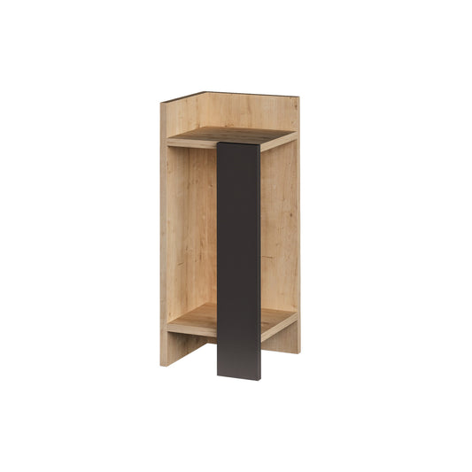 Noćni ormarić, hrast Antracit, Elos left - Oak, Anthracite