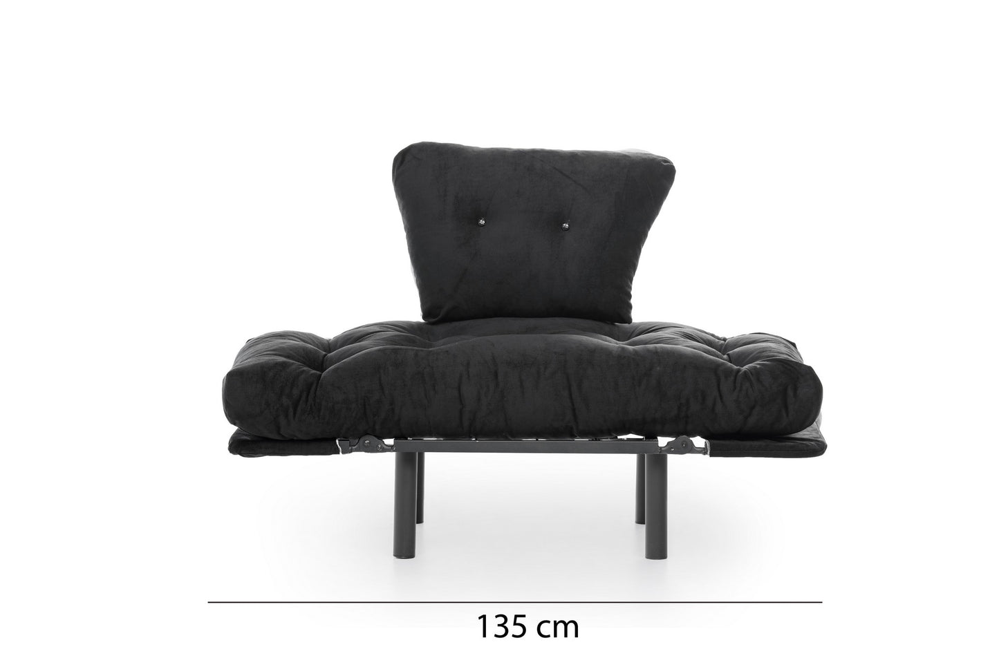 Fotelja, Crno, Nitta Single - Black
