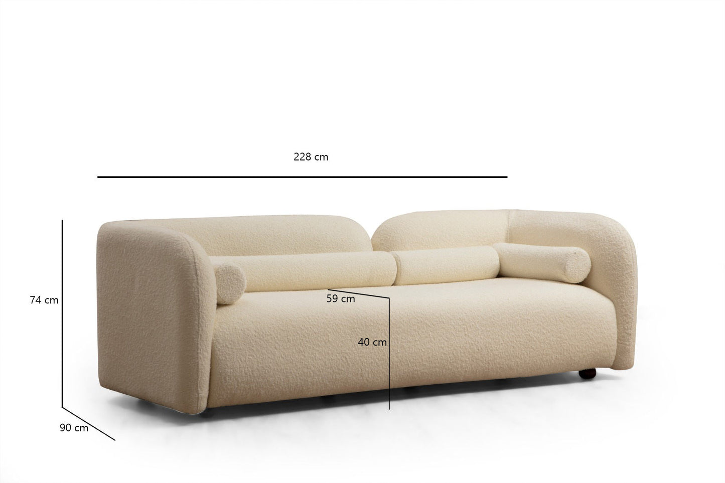 Trosjed, Krem, Victoria Cream Bouclette