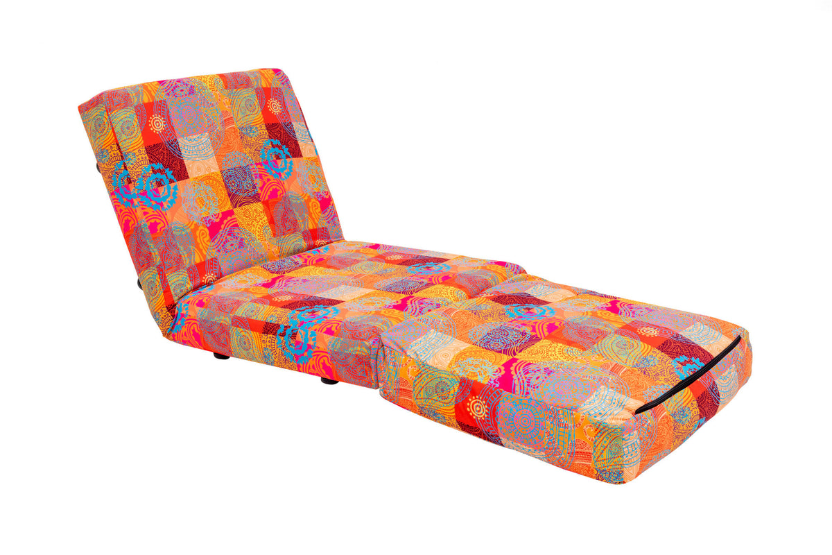 Fotelja na razvlačenje, Višebojno, Taida 1 - Seater - Patchwork