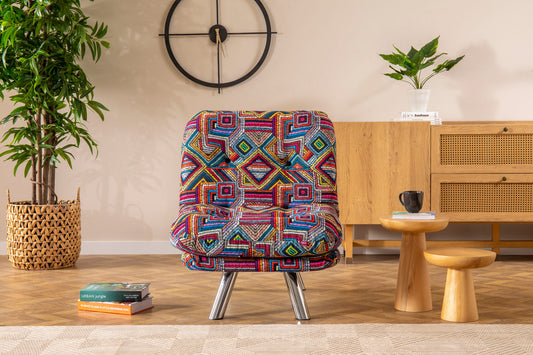 Fotelja na razvlačenje, Višebojno, Misa Small Solo - Patchwork