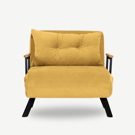 Fotelja na razvlačenje, Senf, Sando Single - Mustard