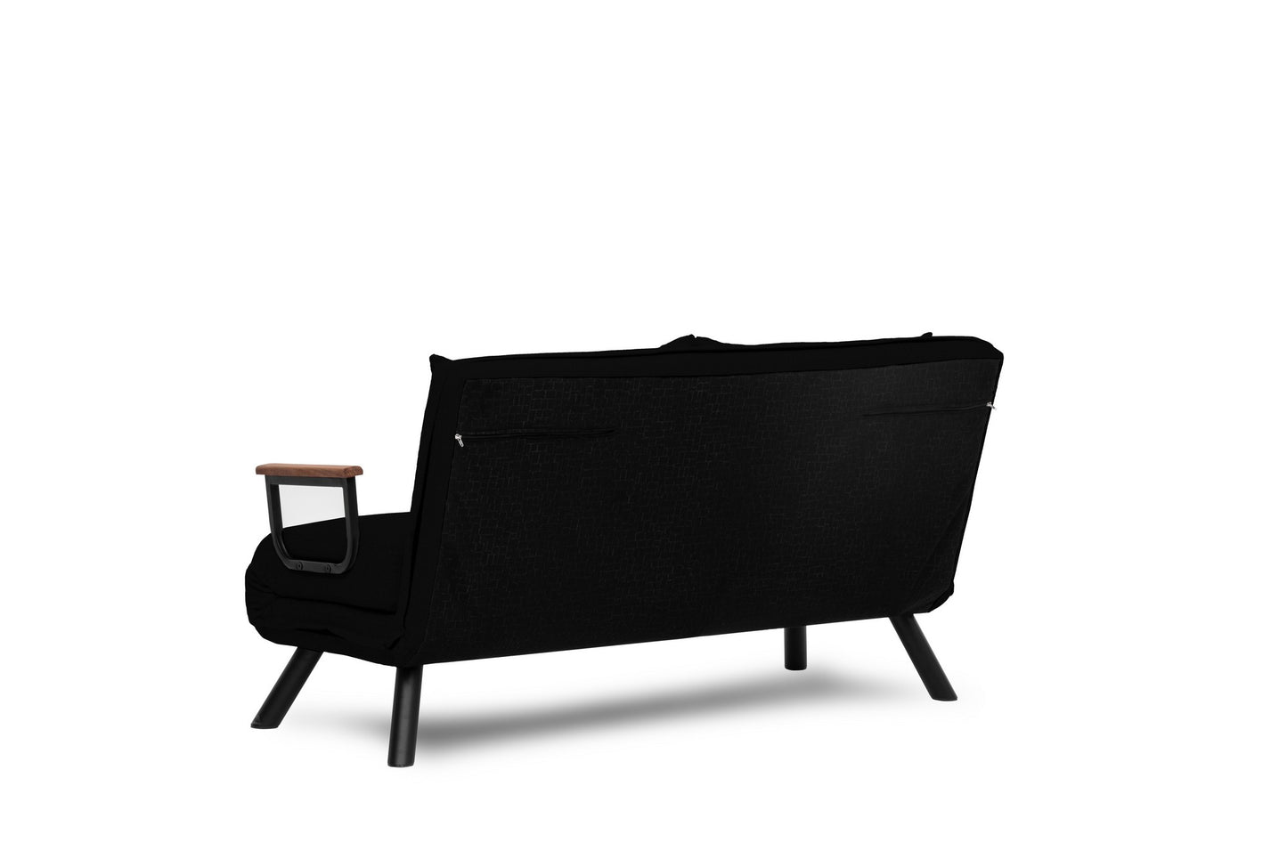 Dvosjed na razvlačenje, Crno, Sando 2-Seater - Black