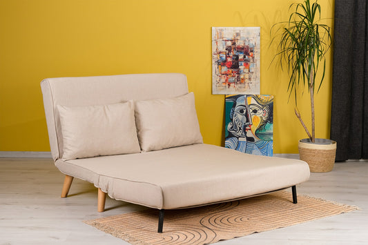 Dvosjed na razvlačenje, Krem, Folde 2-Seater - Cream