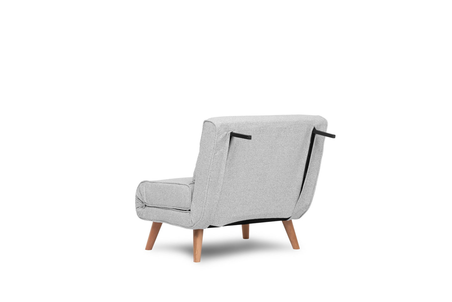 Naslonjač, Folde Single - Teddy Fabric - Grey