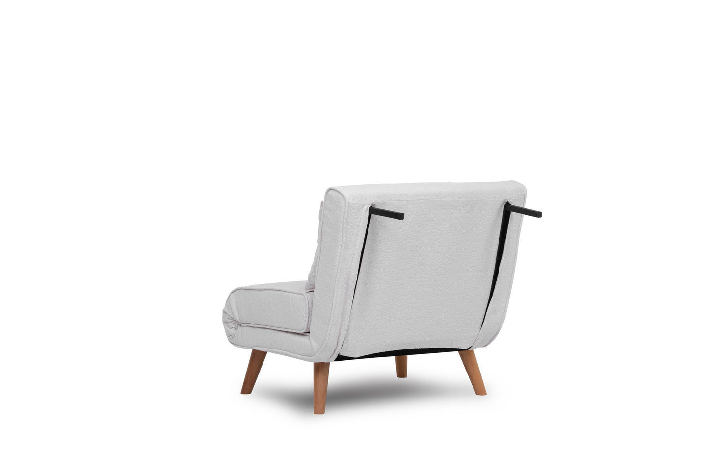 Naslonjač, Folde Single - Teddy Fabric - Cream