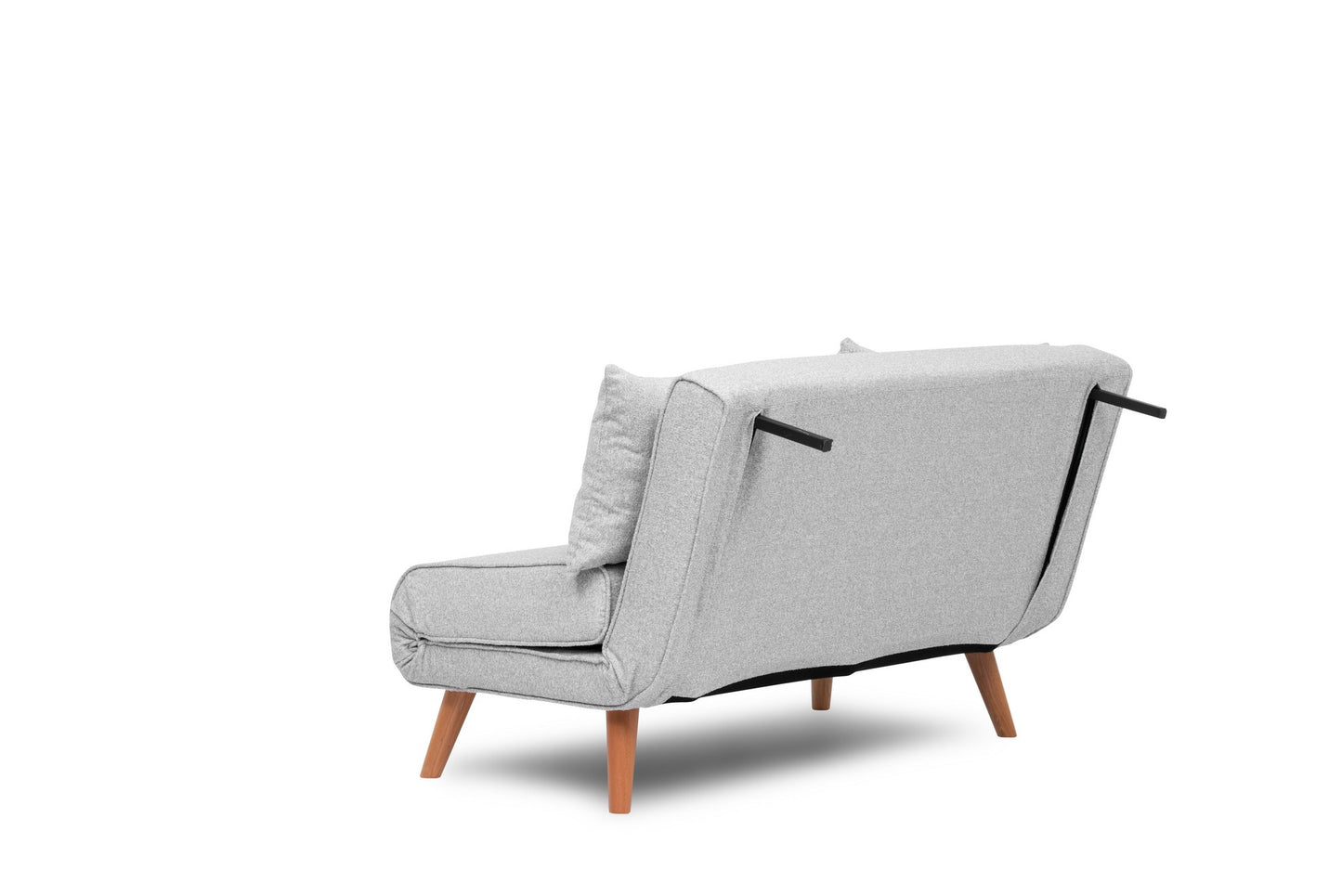 Dvosjed, Folde 2-Seater - Teddy Fabric - Grey