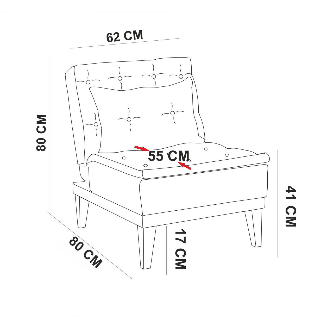 Komplet sofa-krevet 739, Antracit
