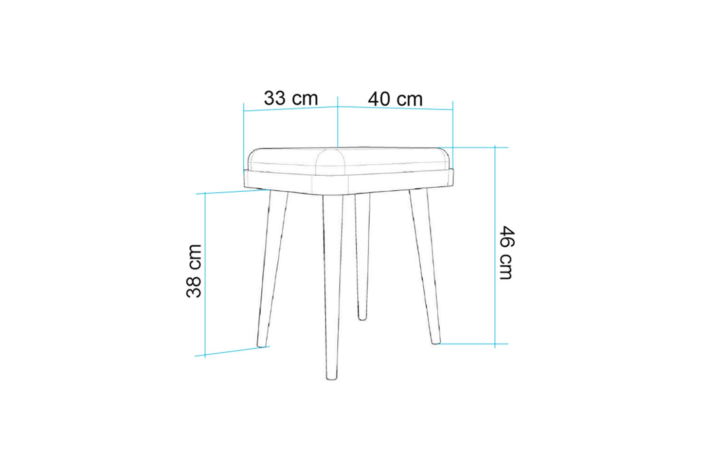Set taburea (2 komada) Vina Mini 0701 - Hrast, Soho siva