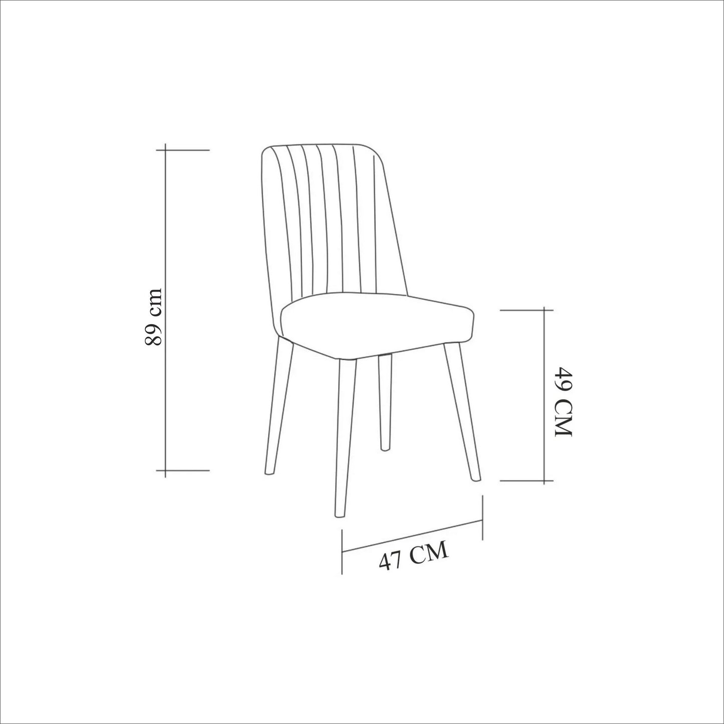 Set stolova i stolica (4 komada), Atlantski bor Antracit, Costa 1053 - 3 A