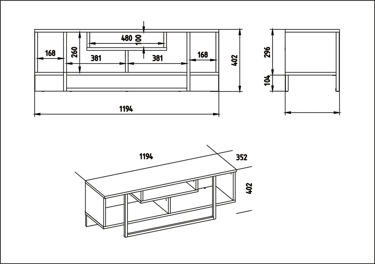 TV set, Asal (120) - White, Black