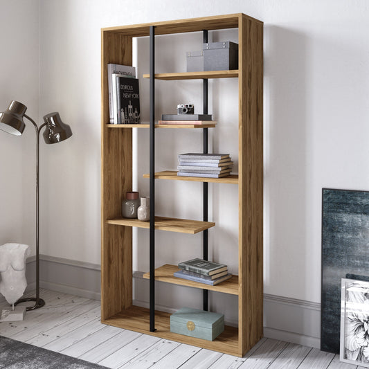 Polica za knjige, Presto - Walnut, Black