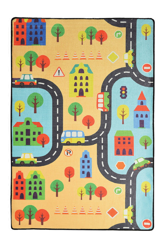 Tepih (100 x 160), Road - Colourful