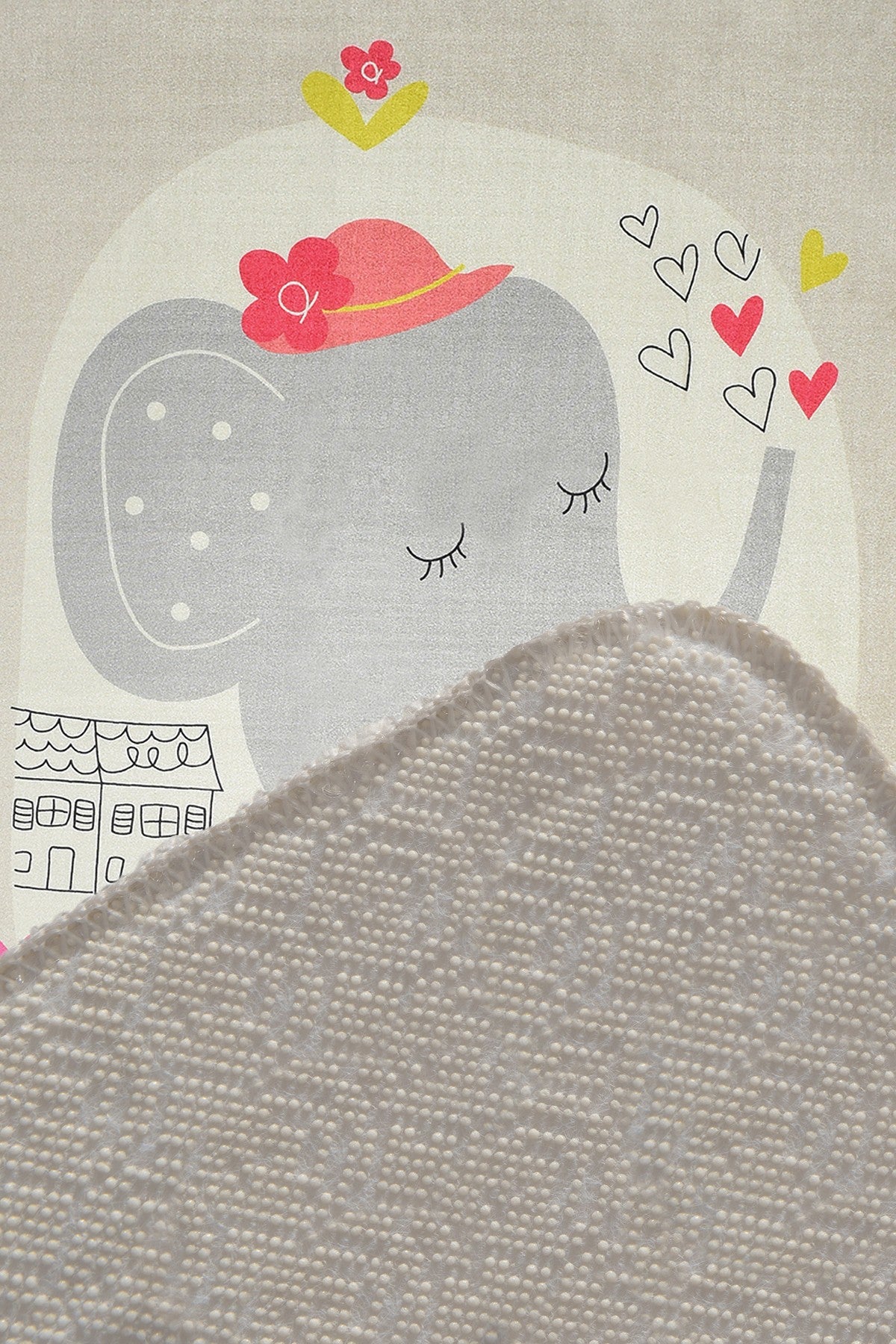 Tepih (140 x 190), Elephants Bike - Grey